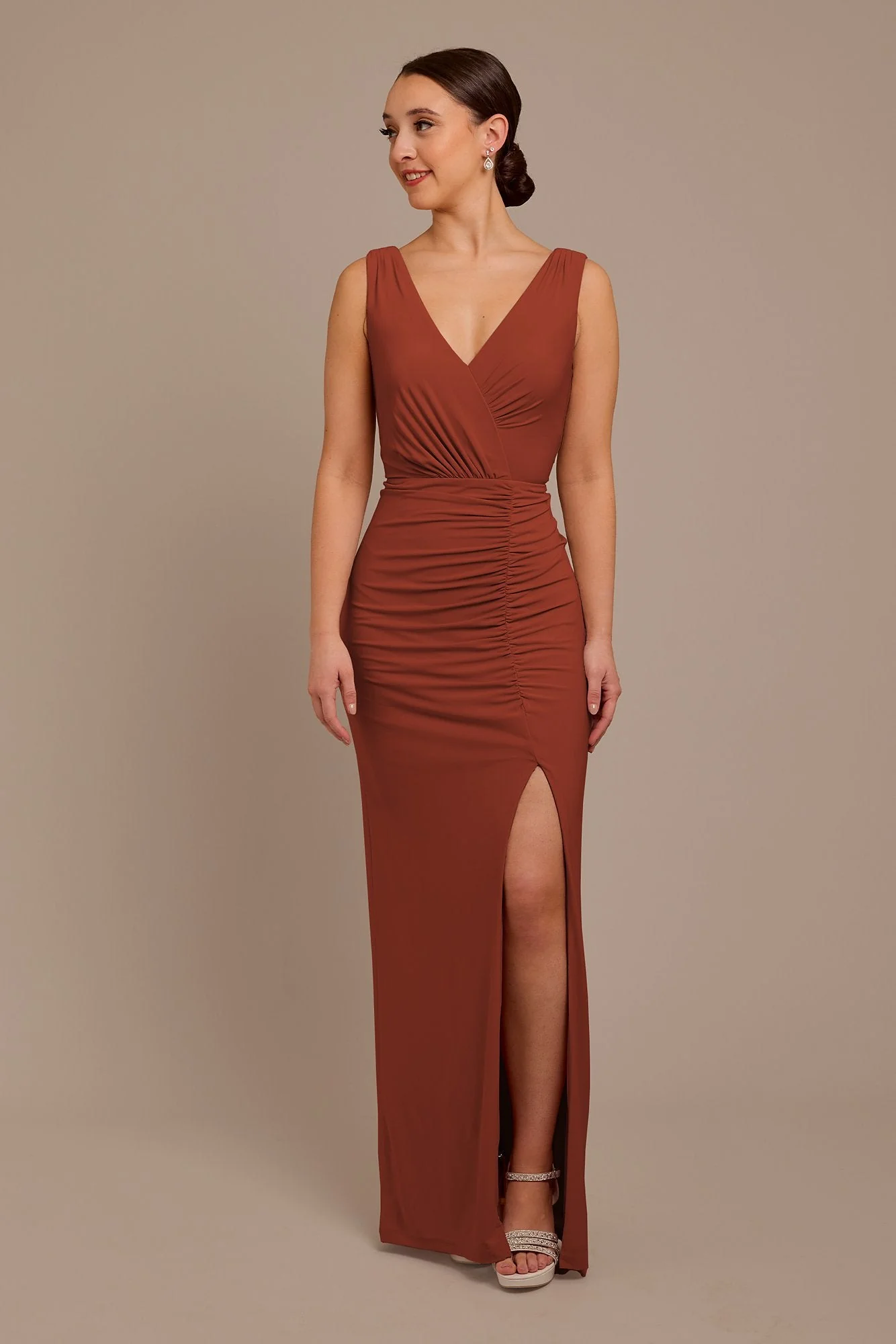Jersey Tank Ruched Dress - Image 21