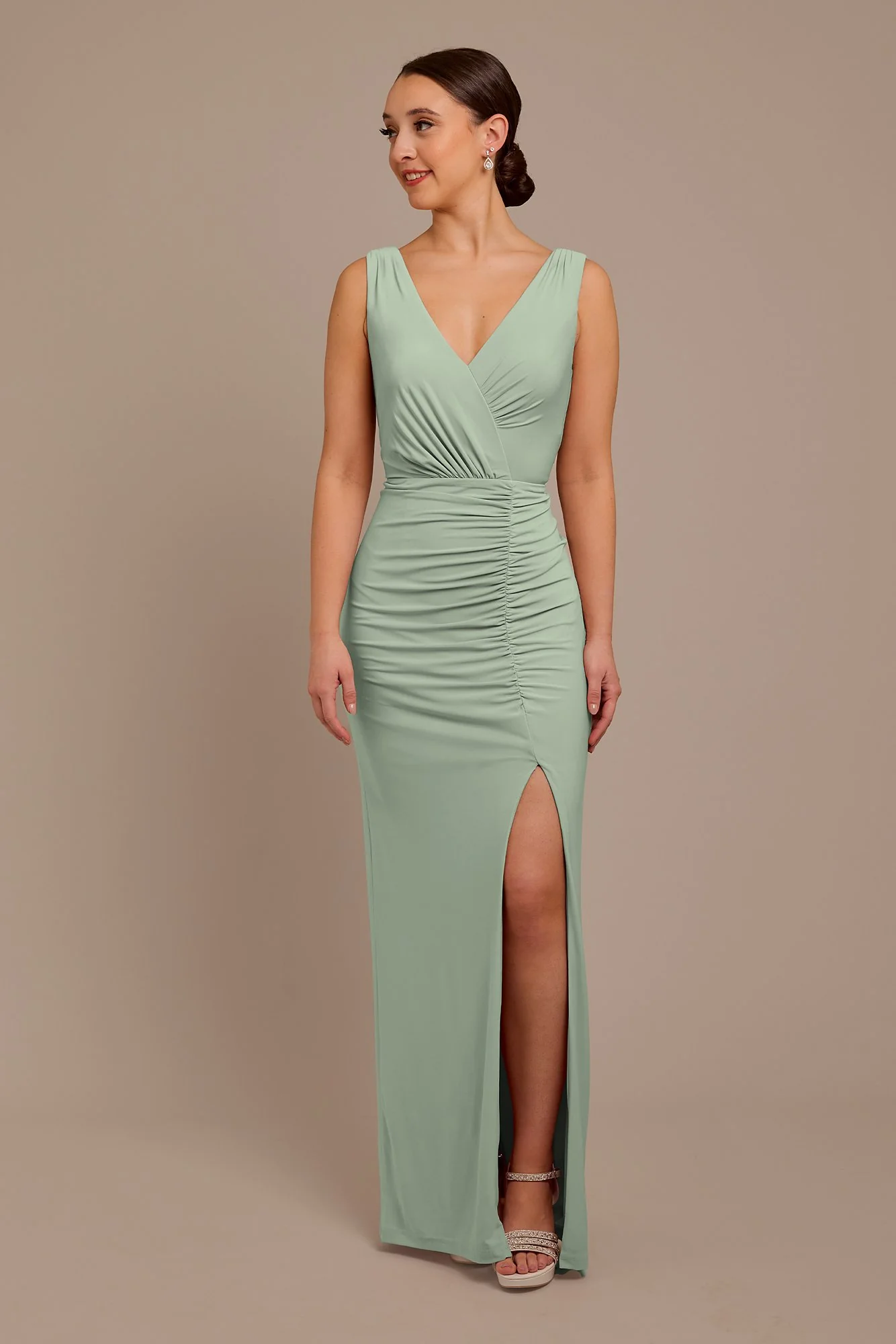 Jersey Tank Ruched Dress - Image 4