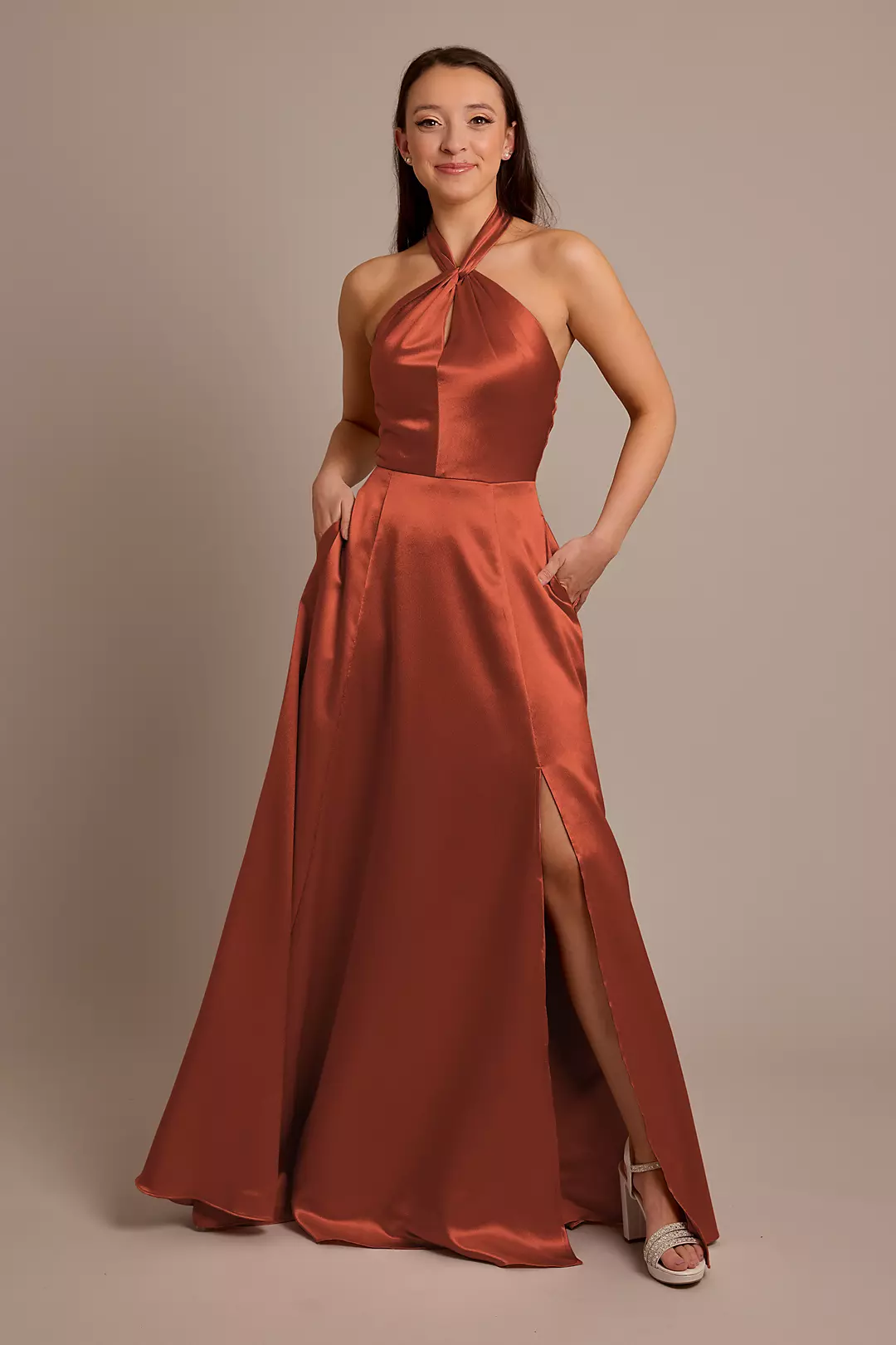 Luxe Charmeuse Halter Dress - Image 10