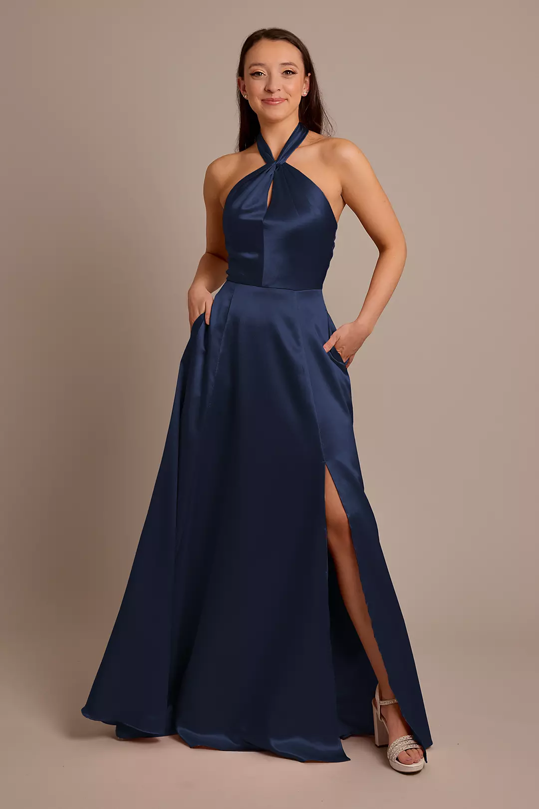 Luxe Charmeuse Halter Dress - Image 11