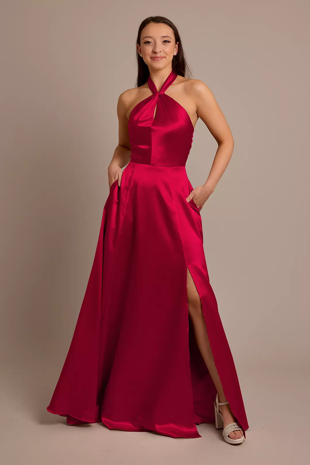 Luxe Charmeuse Halter Dress - Image 12