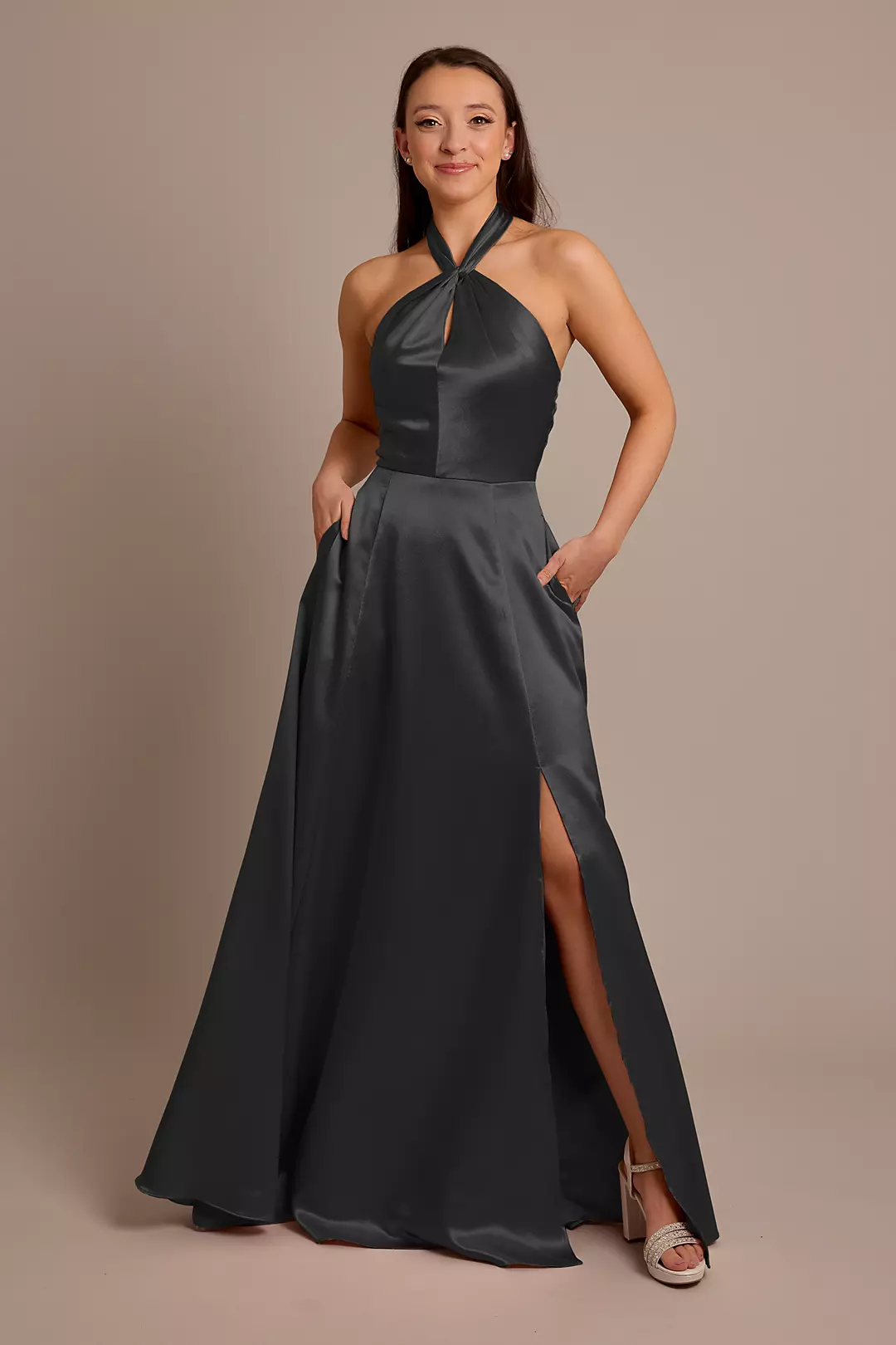 Luxe Charmeuse Halter Dress - Image 15