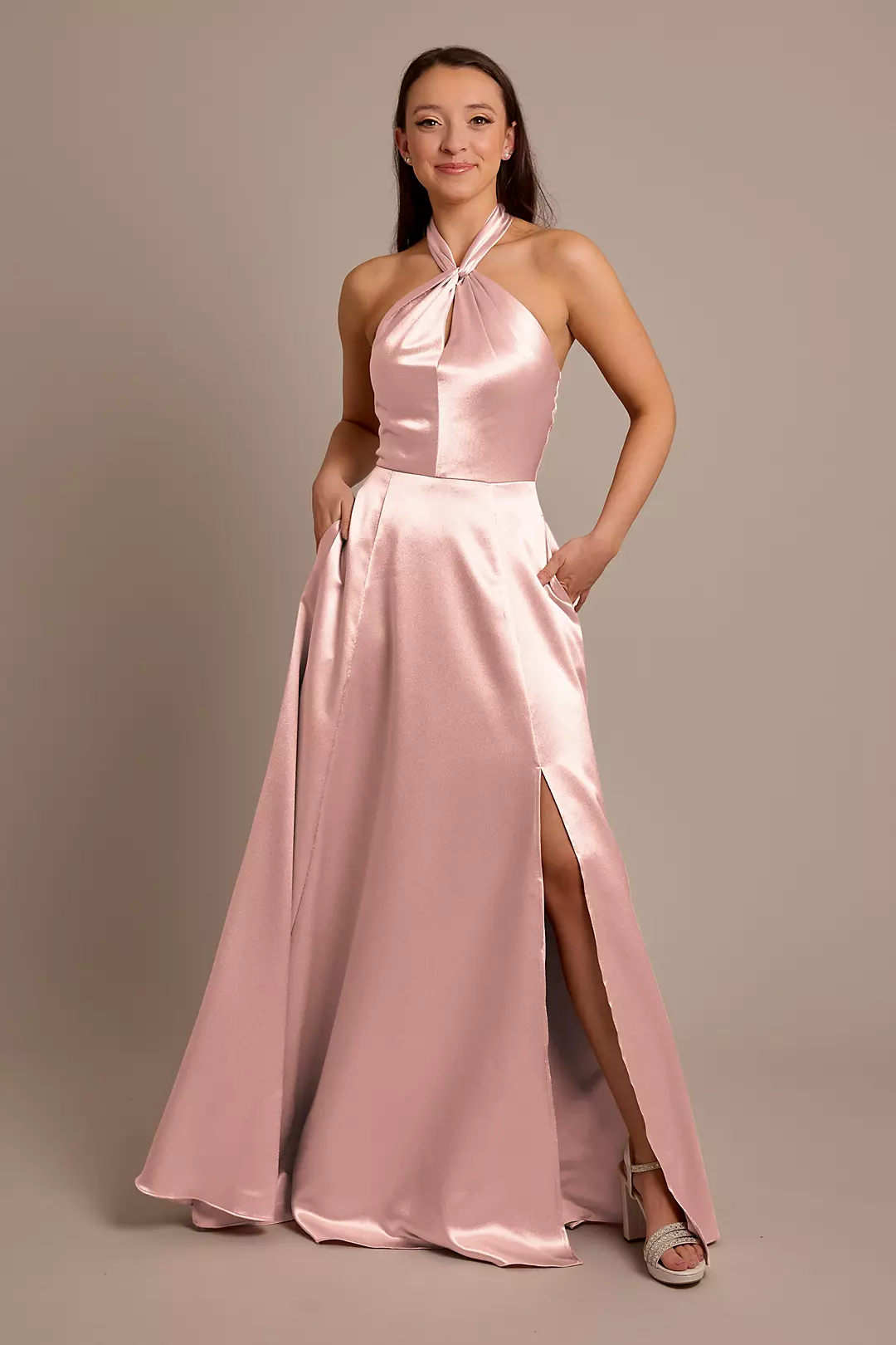 Luxe Charmeuse Halter Dress - Image 18