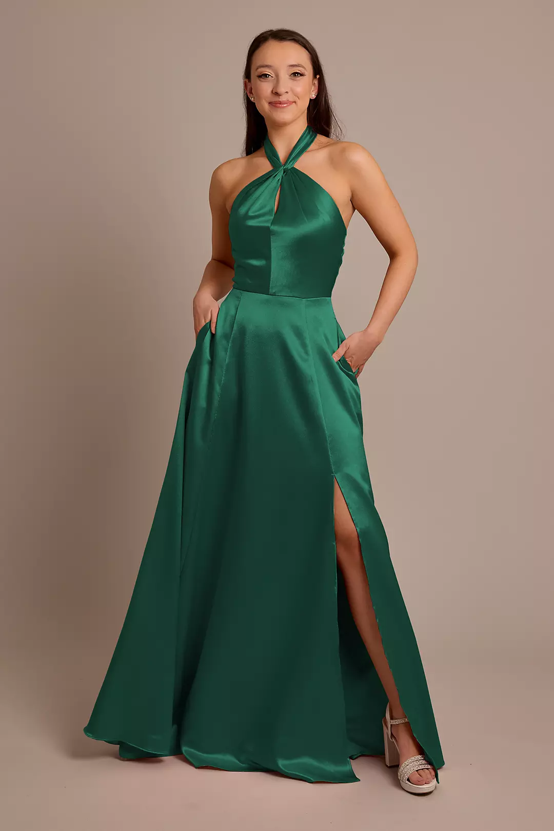Luxe Charmeuse Halter Dress - Image 22