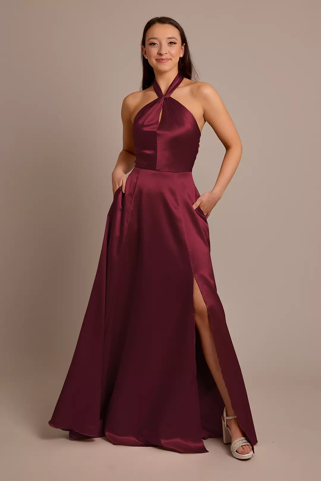 Luxe Charmeuse Halter Dress - Image 3