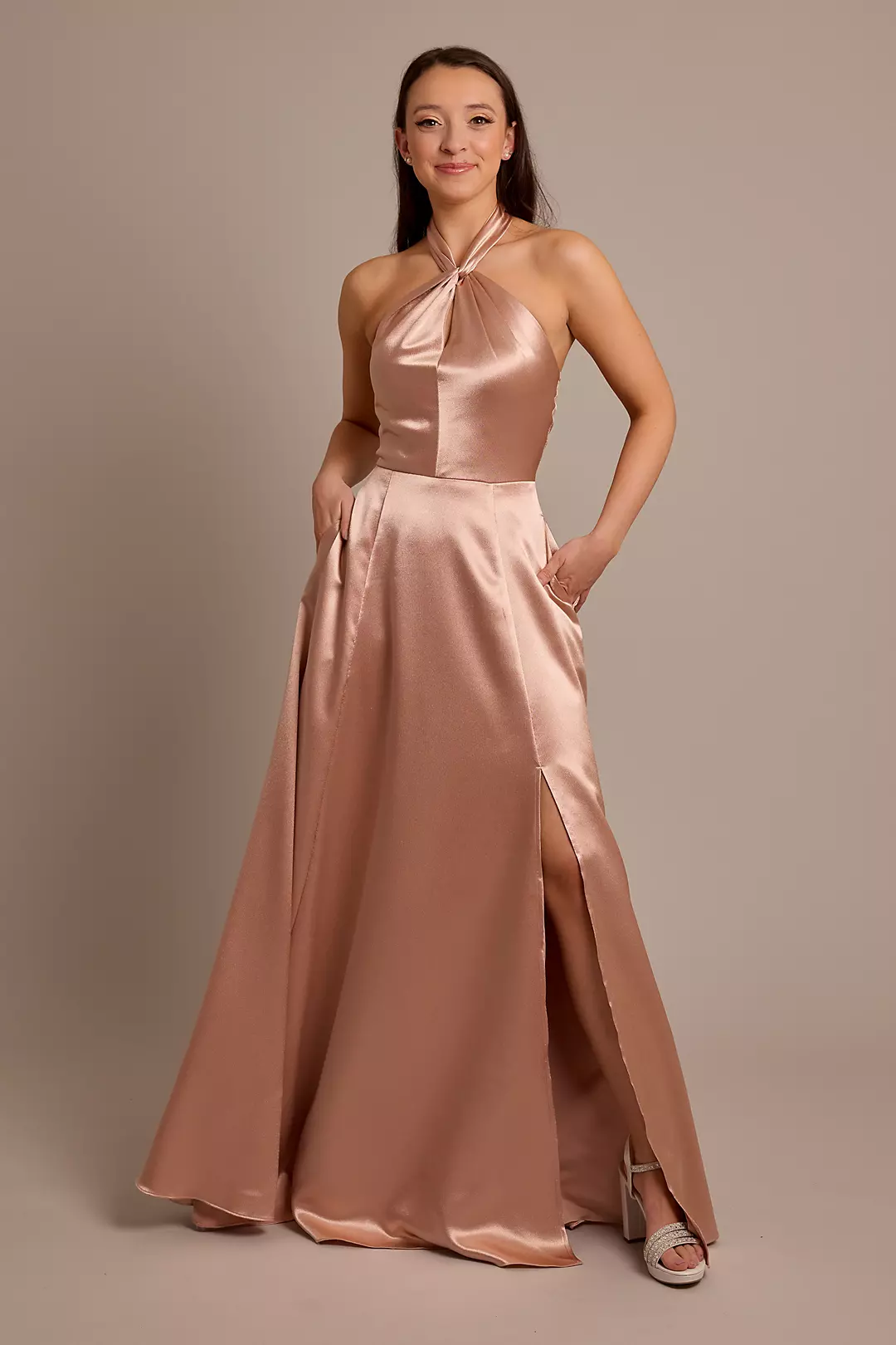 Luxe Charmeuse Halter Dress - Image 4