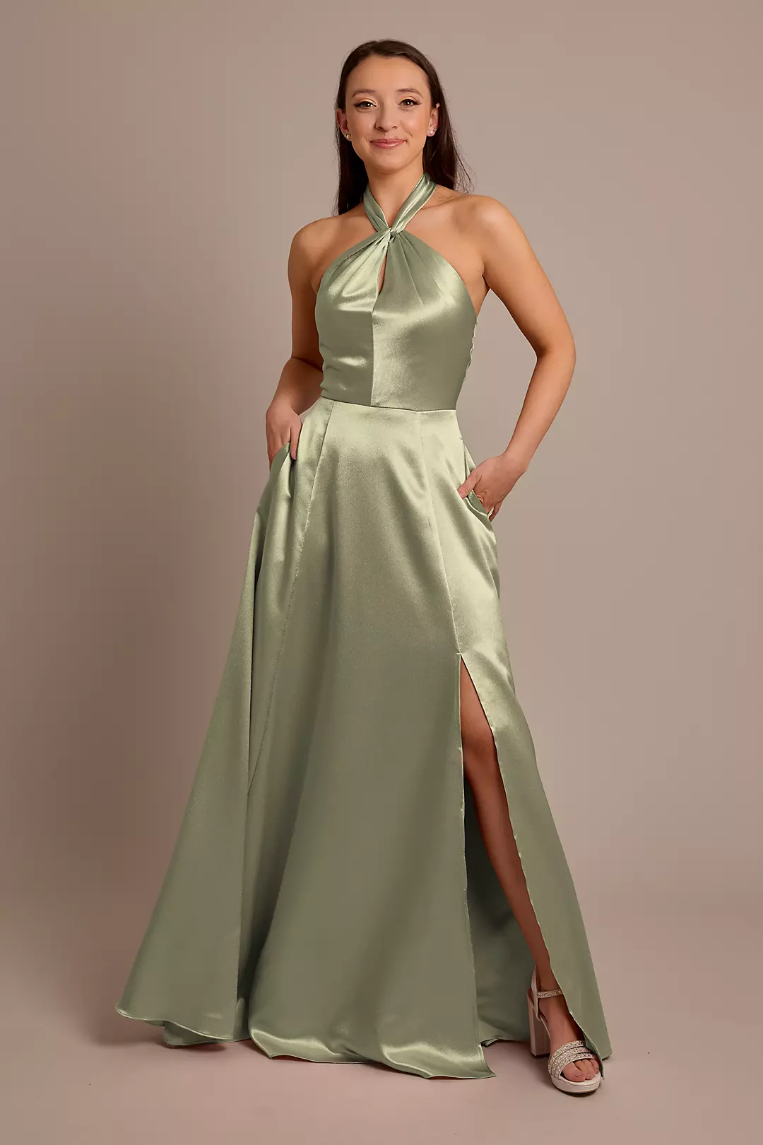 Luxe Charmeuse Halter Dress - Image 5