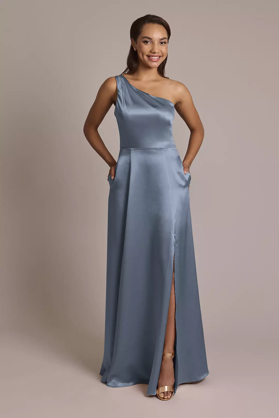 Luxe Charmeuse One-Shoulder Dress - Image 18