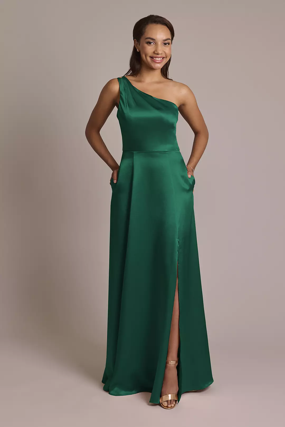 Luxe Charmeuse One-Shoulder Dress - Image 35