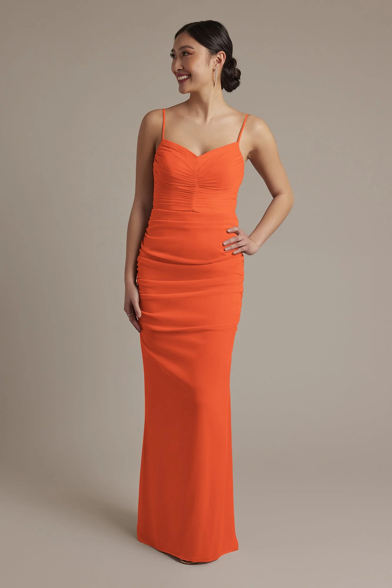 Mesh Ruched Sweetheart Dress - Image 16