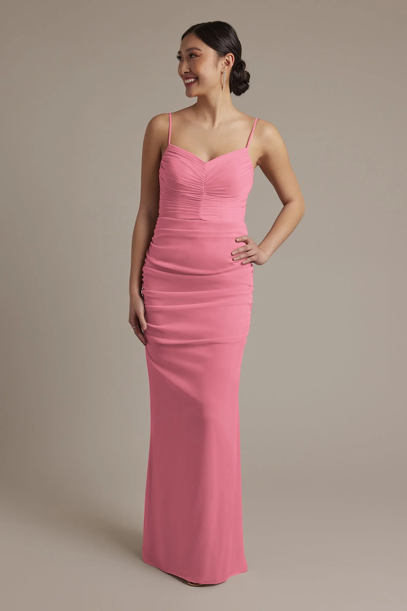 Mesh Ruched Sweetheart Dress - Image 18