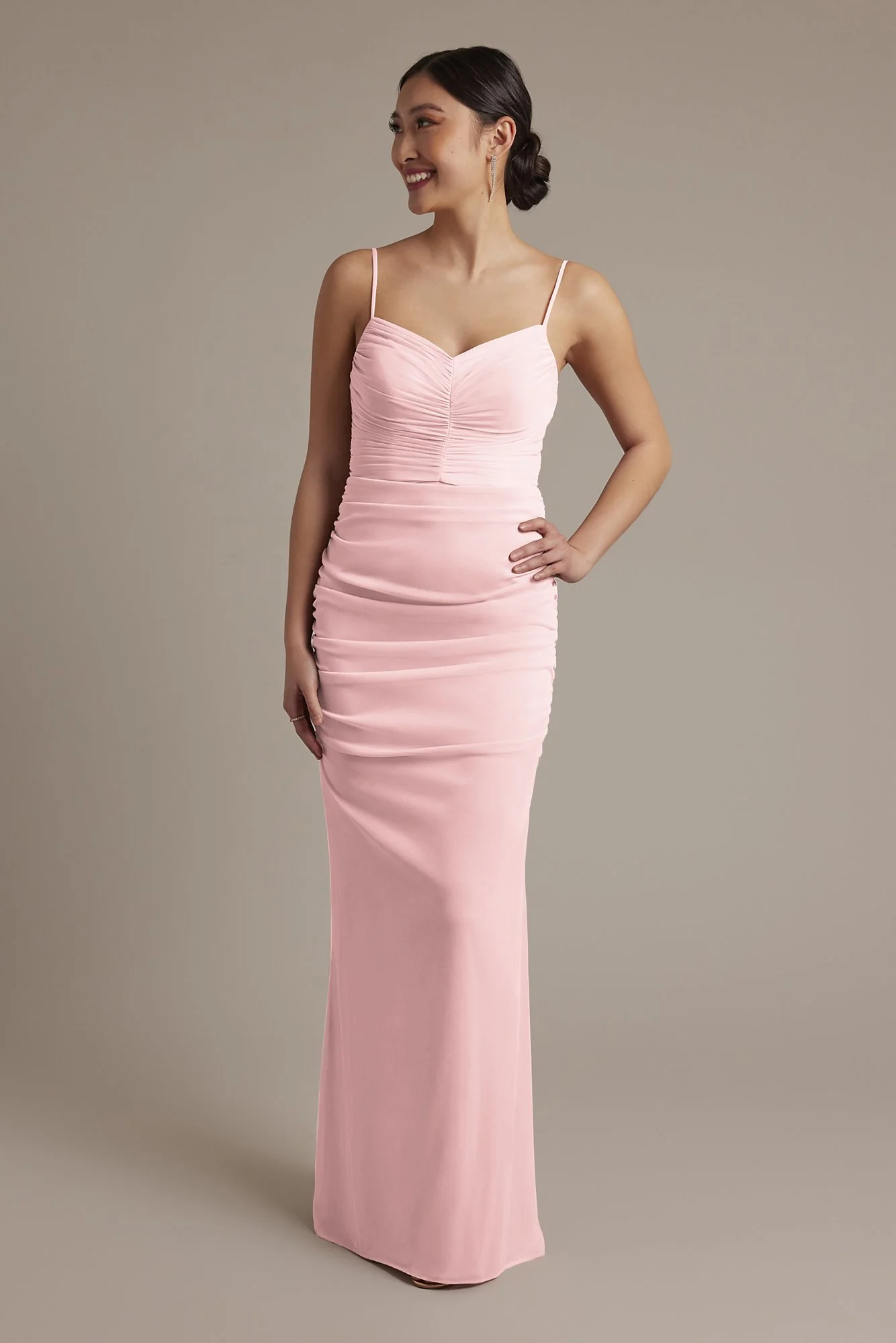 Mesh Ruched Sweetheart Dress - Image 27