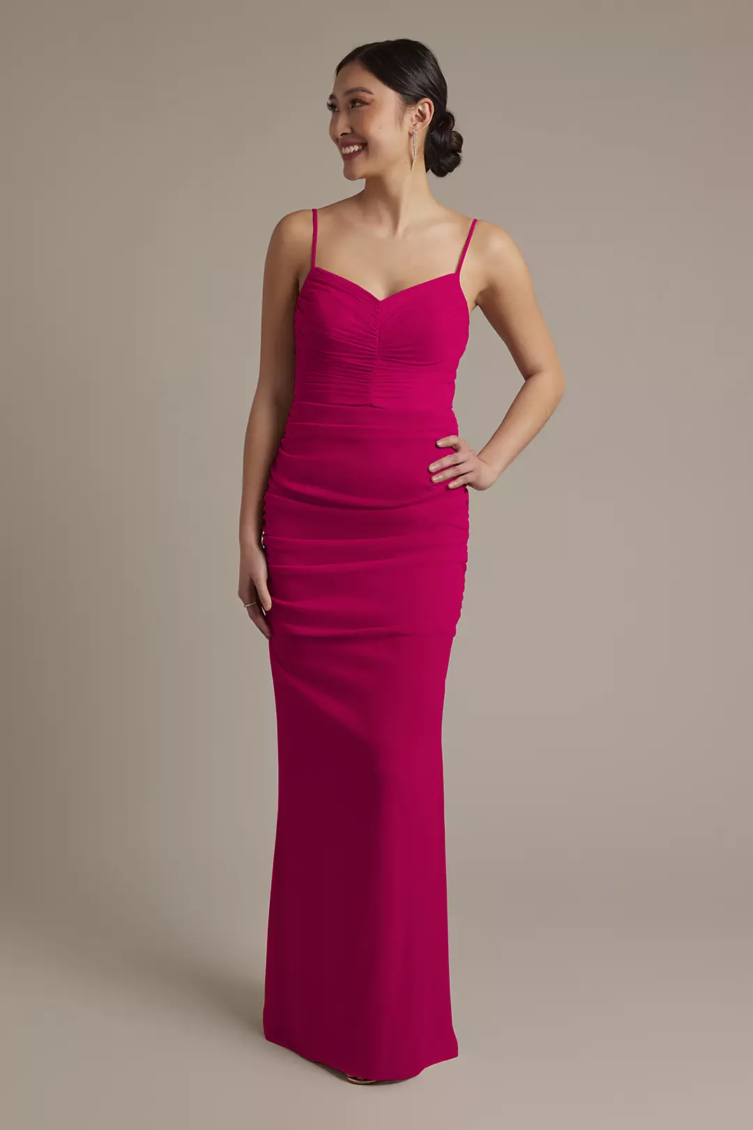 Mesh Ruched Sweetheart Dress - Image 29