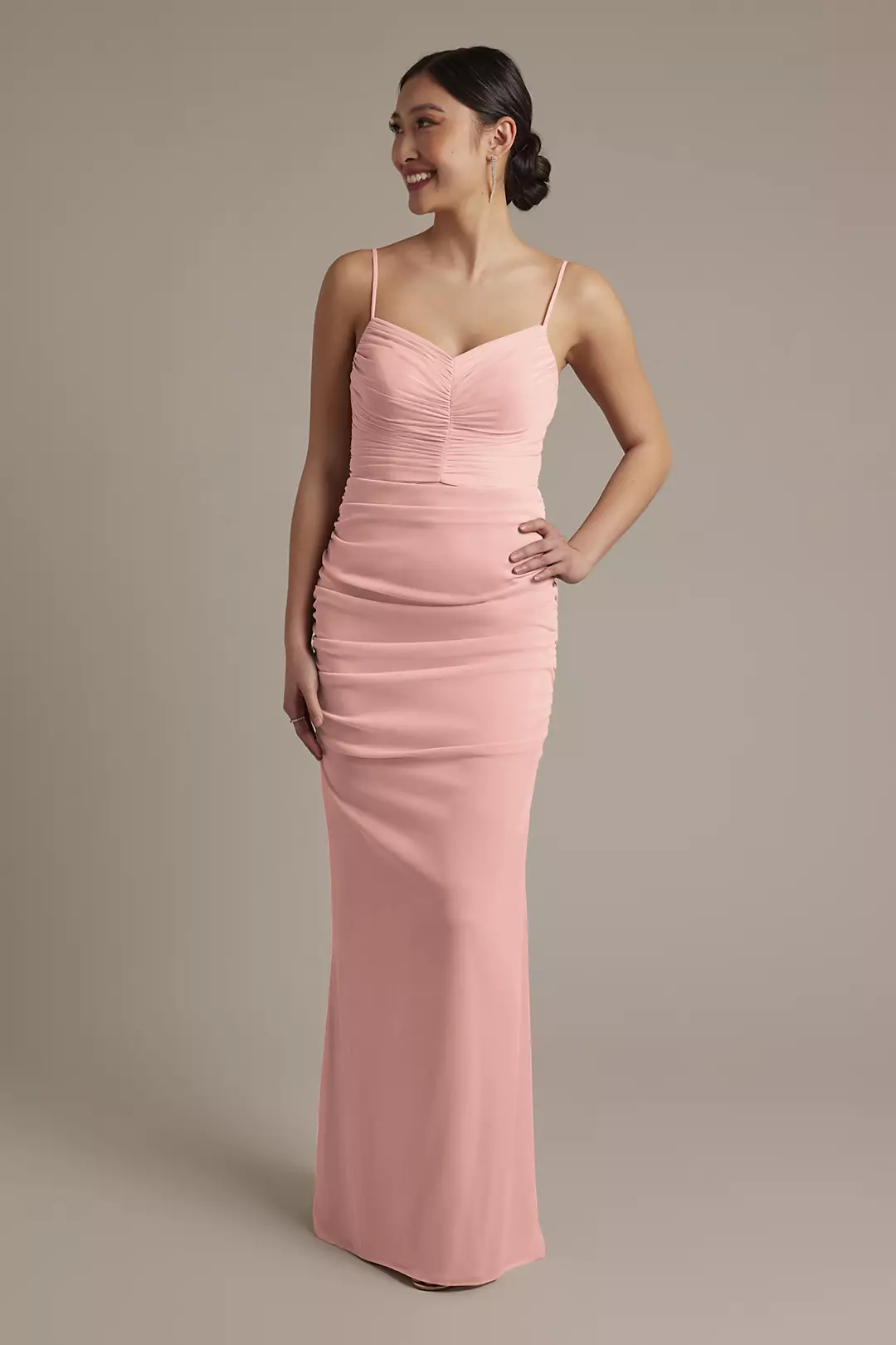 Mesh Ruched Sweetheart Dress - Image 32