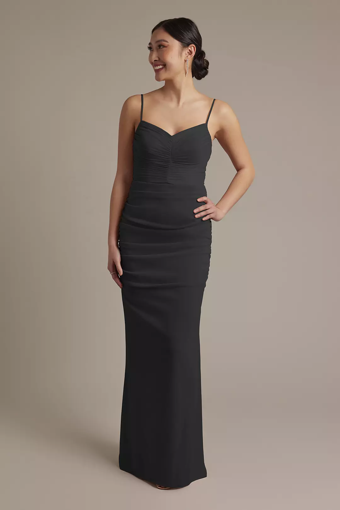Mesh Ruched Sweetheart Dress - Image 34