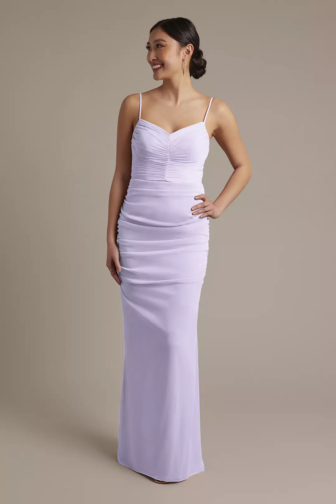 Mesh Ruched Sweetheart Dress - Image 40
