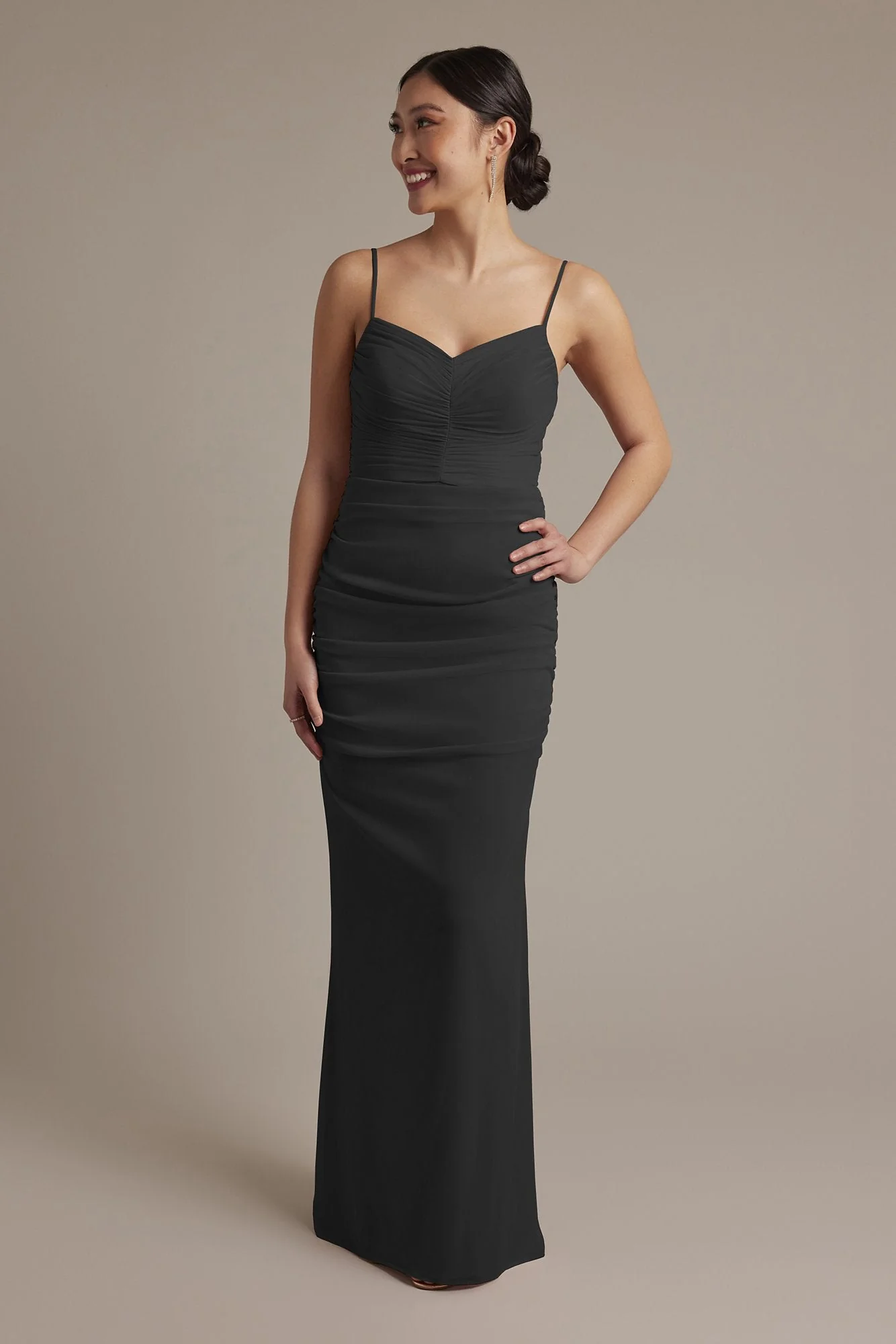 Mesh Ruched Sweetheart Dress - Image 56