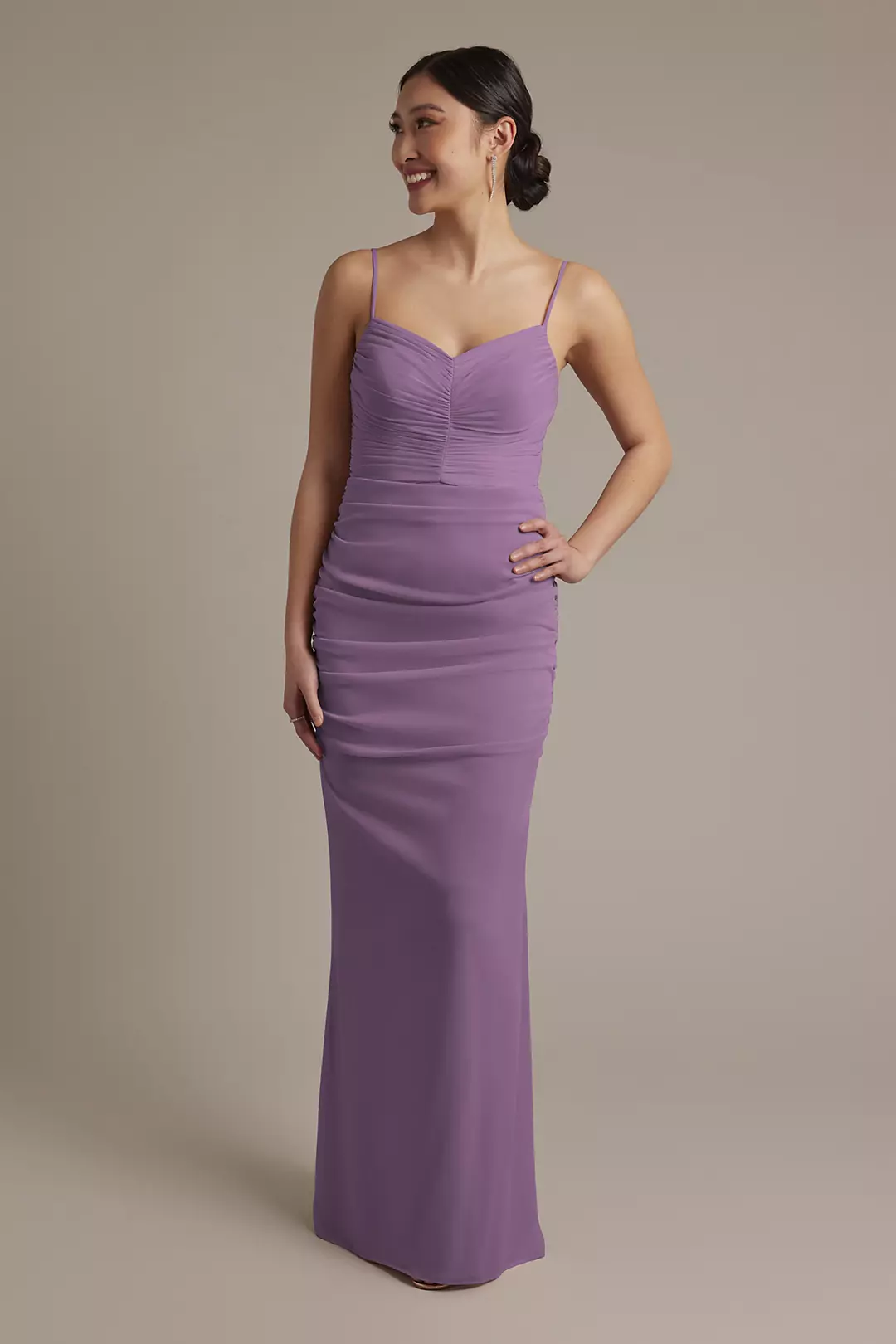 Mesh Ruched Sweetheart Dress - Image 6