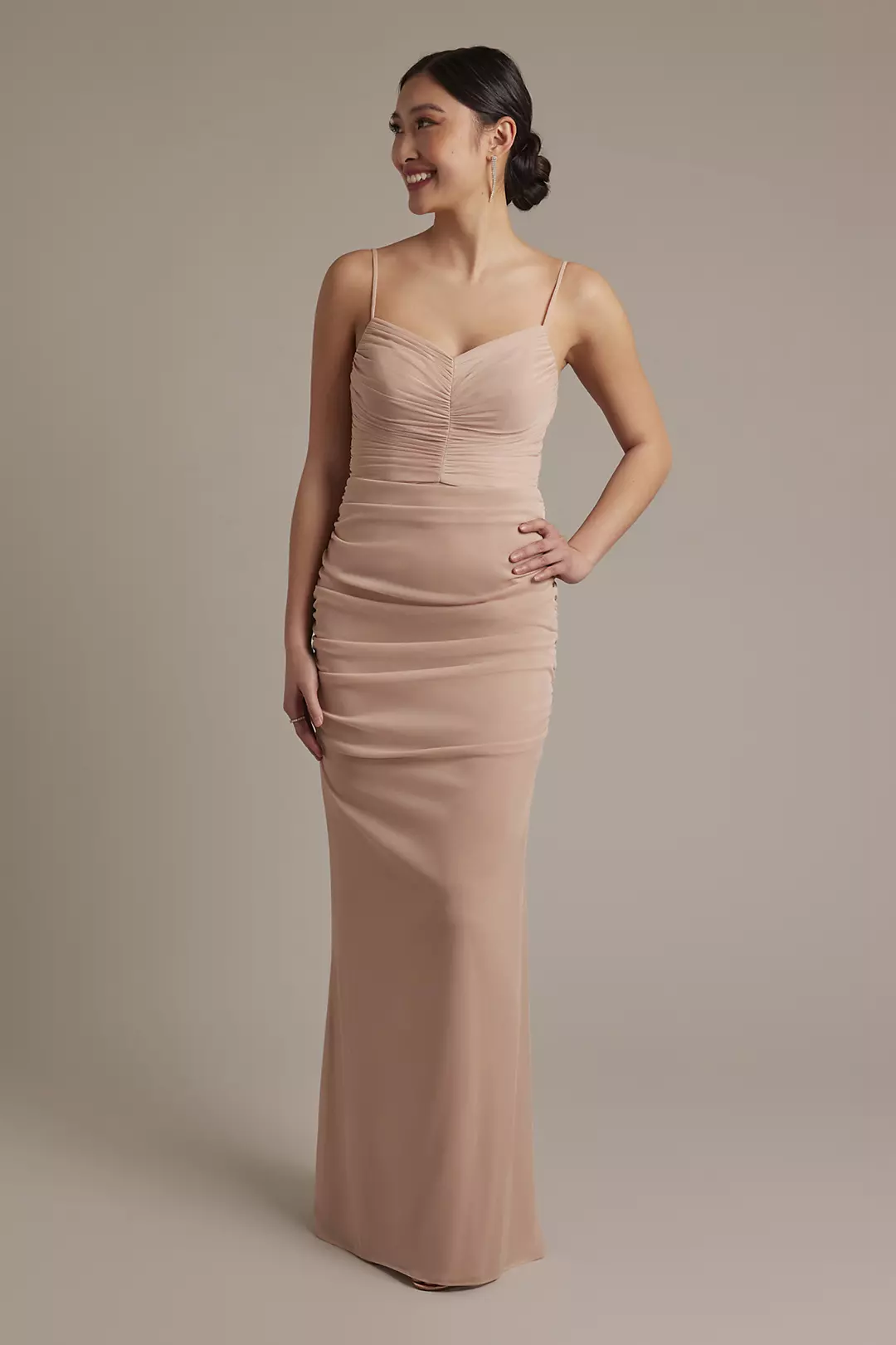 Mesh Ruched Sweetheart Dress - Image 63