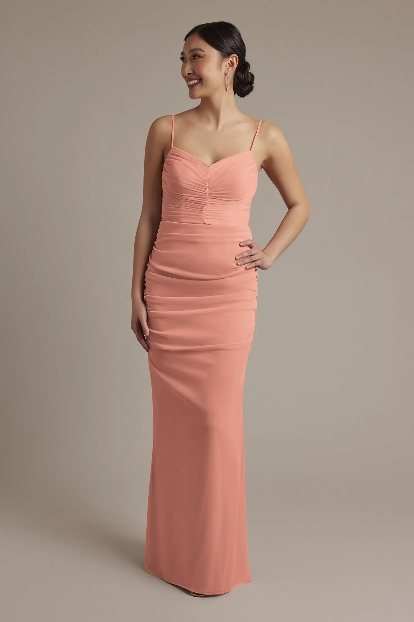 Mesh Ruched Sweetheart Dress - Image 7