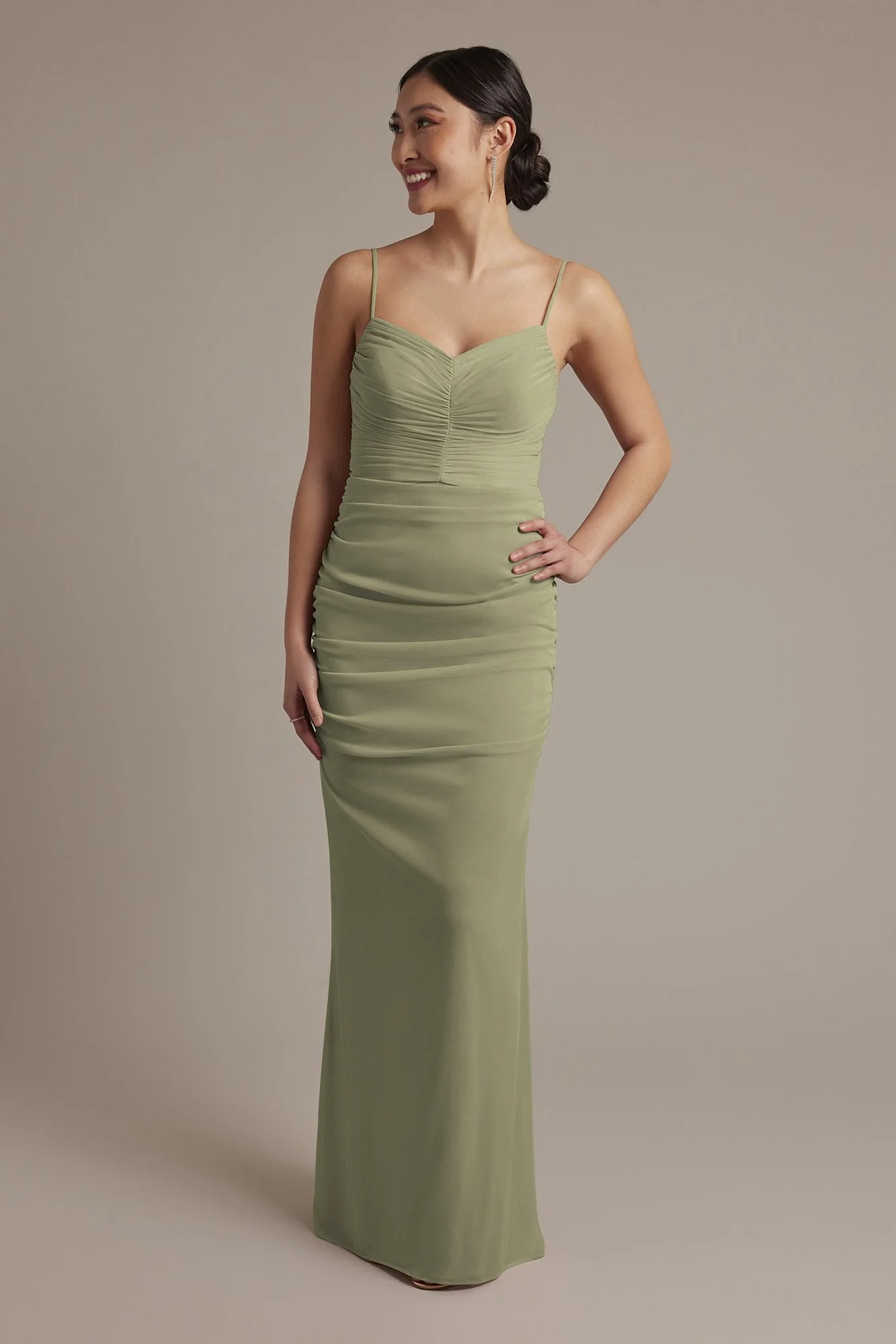Mesh Ruched Sweetheart Dress - Image 70
