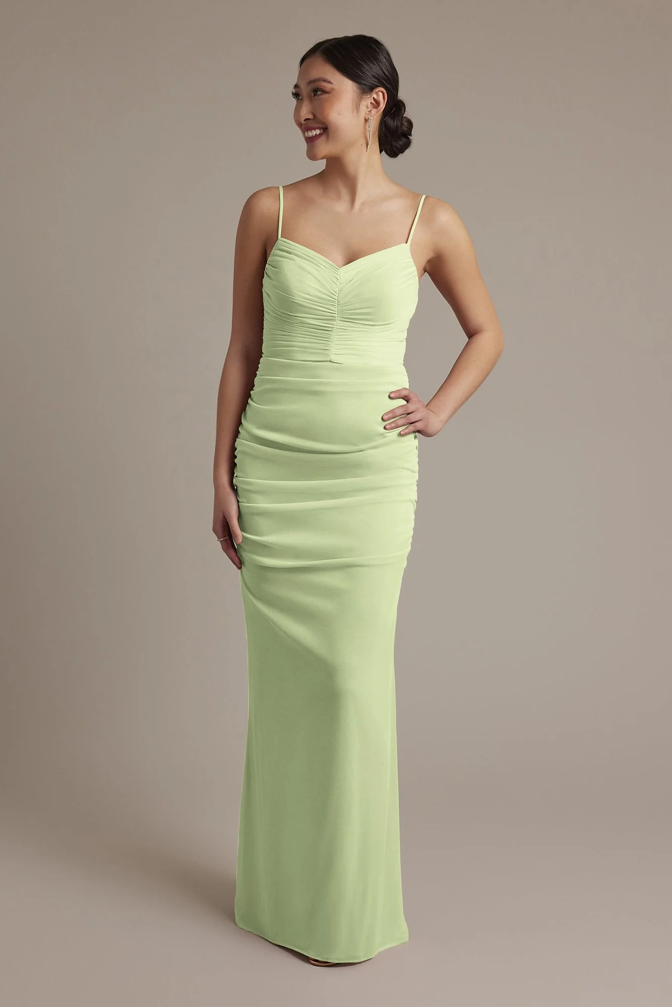 Mesh Ruched Sweetheart Dress - Image 80