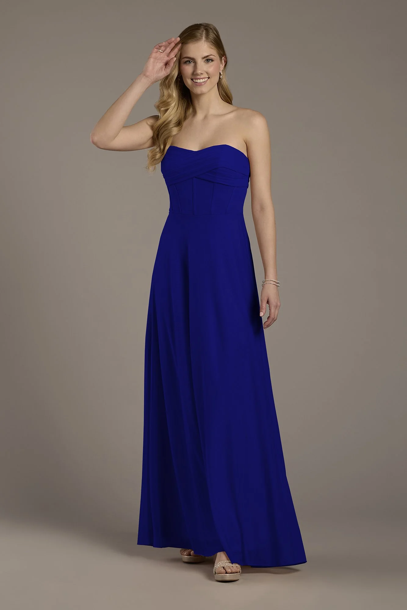 Mesh Twist Bodice Corset A-Line Dress - Image 22