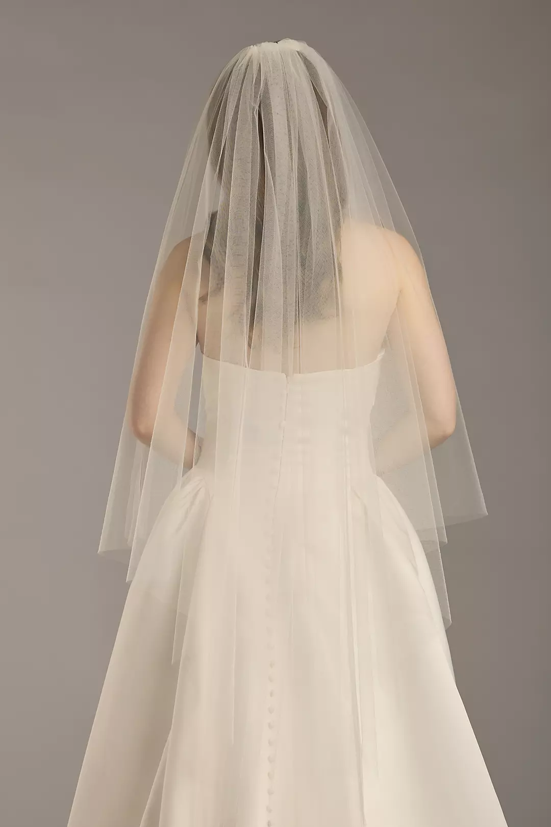 Raw Edge Angel-Cut Mid-Length Veil - Image 3