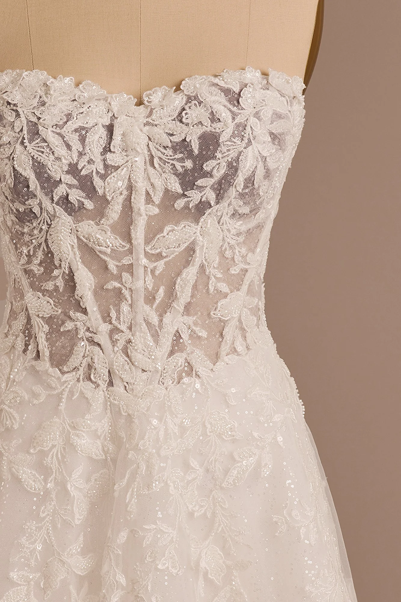 Removable Long-Sleeve Ball Gown Wedding Dress - Image 5