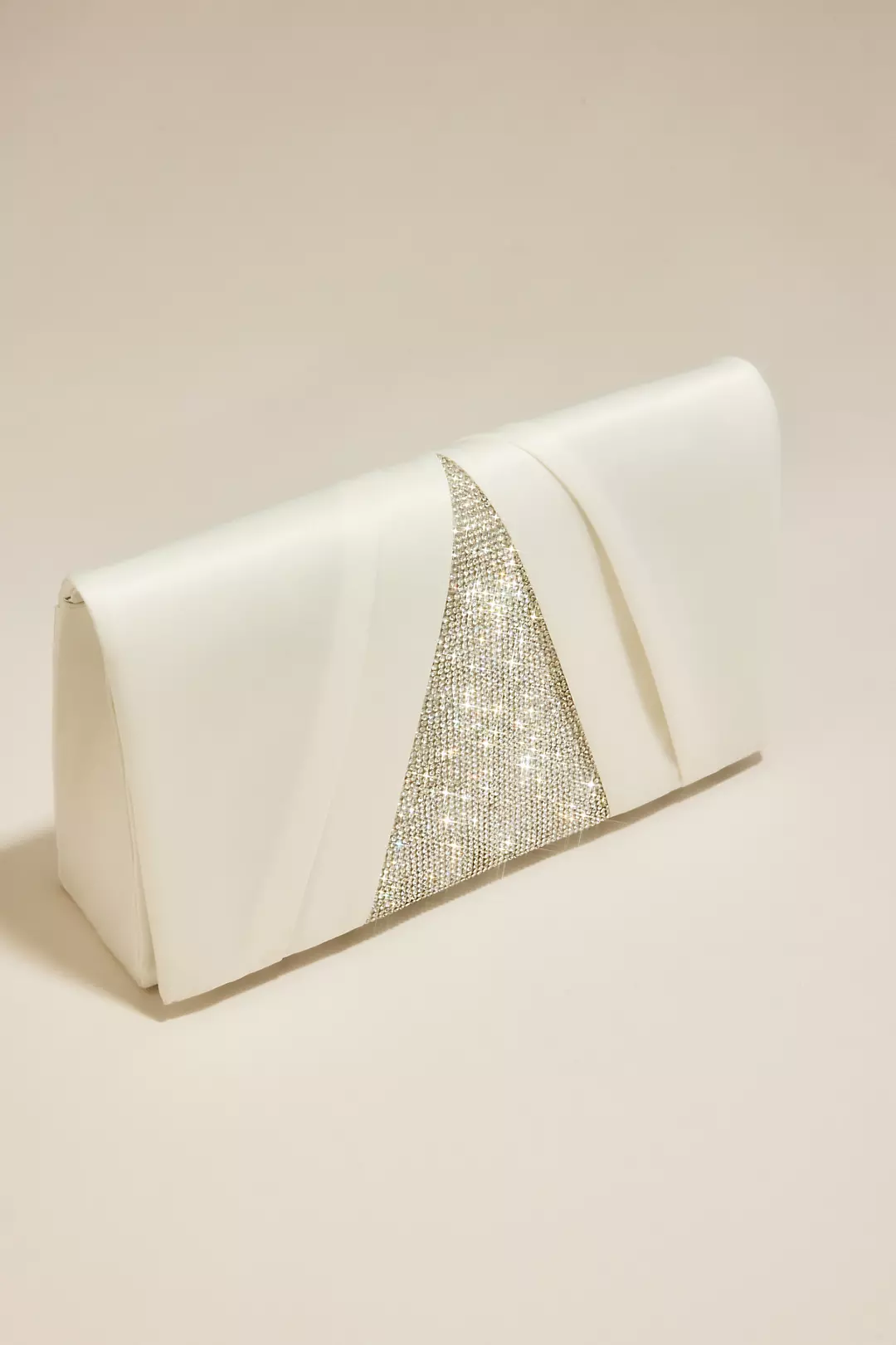 Satin and Crystal Foldover Clutch - Image 3