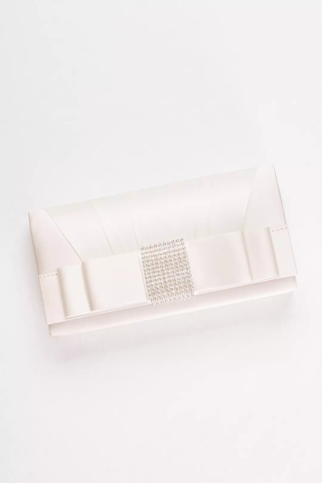 Satin Clutch with Rhinestone Bow - Image 3
