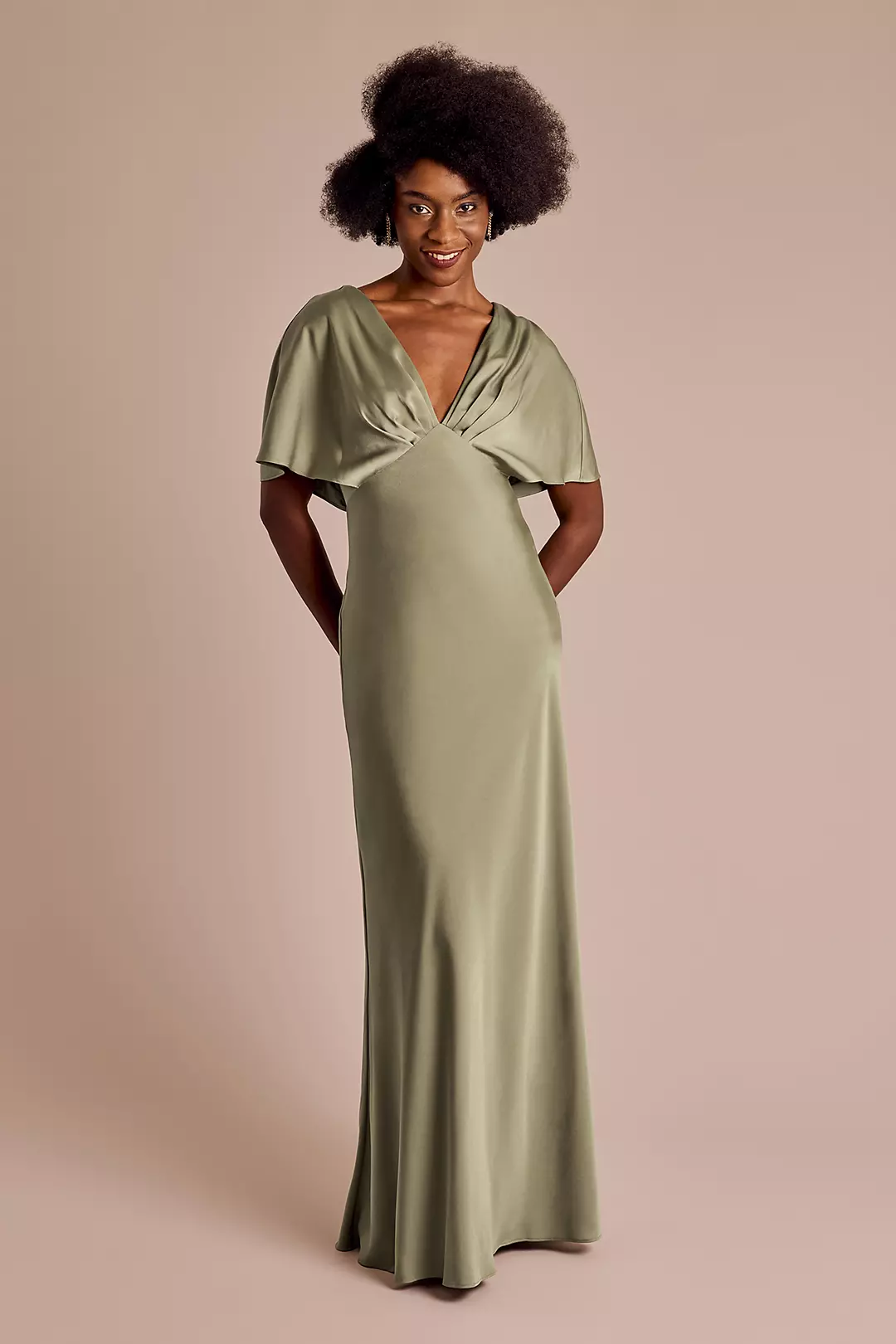 V-Neck Blouson A-Line Dress - Image 4